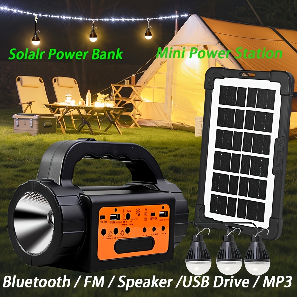 Outdoor Power Direct - Solar Rechargeable Camping Lights Outdoor, Powered