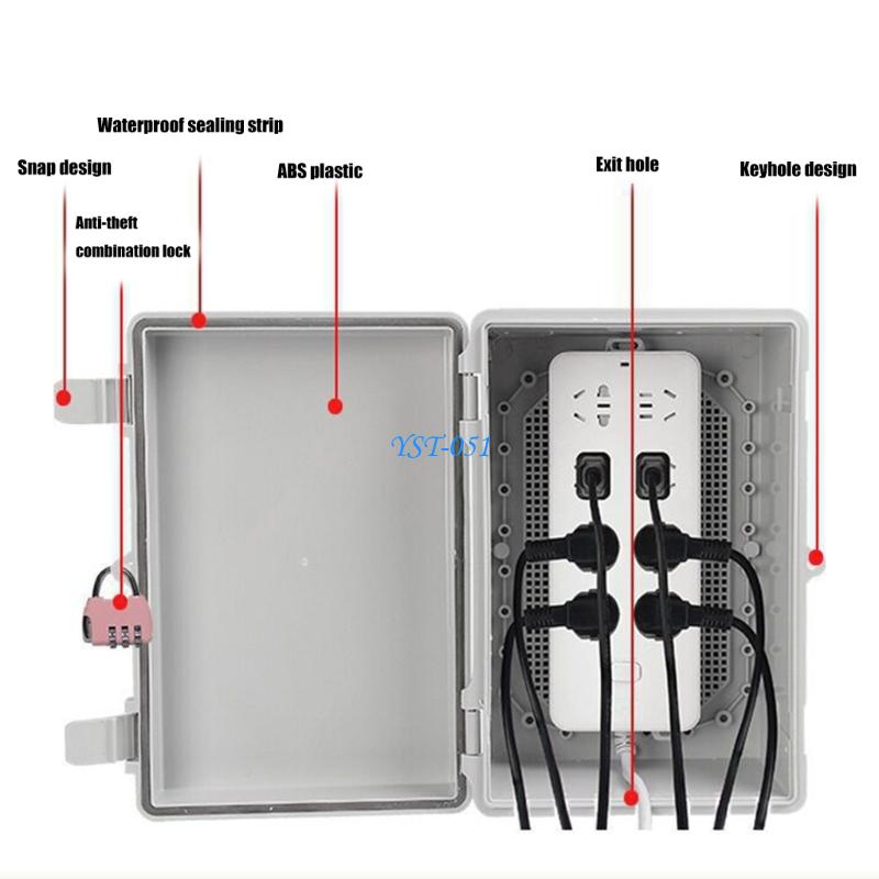 Outdoor Power Cable Junction Box - E15A Lockable Electrical Junction Box Waterproof