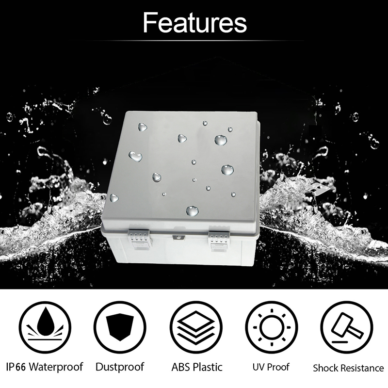 Ip66 Abs Pc Hinged Plastic Enc - Outdoor Power Junction Box review and price
