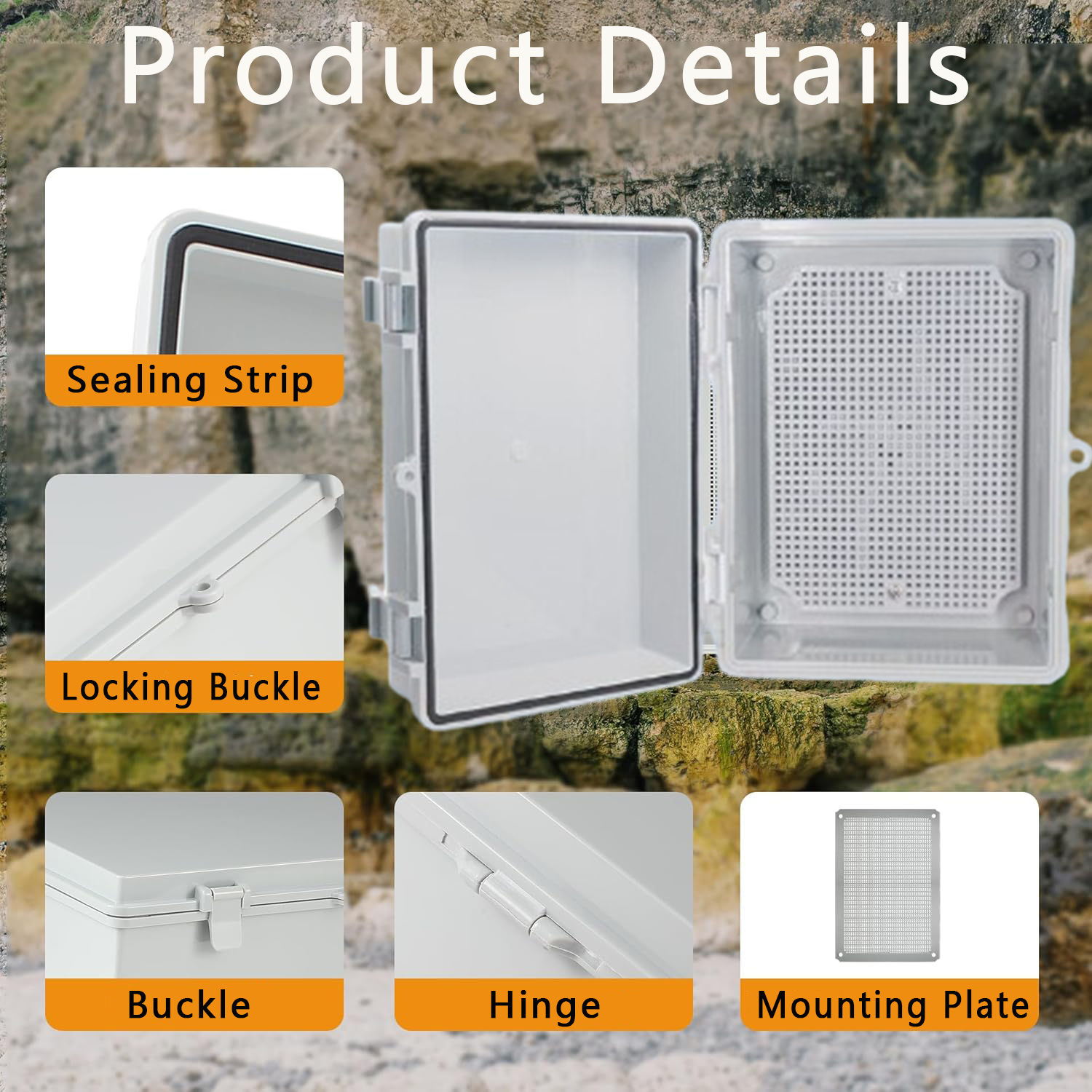 Ip66 Abs Pc Hinged Plastic Enc - Outdoor Power Junction Box review and price