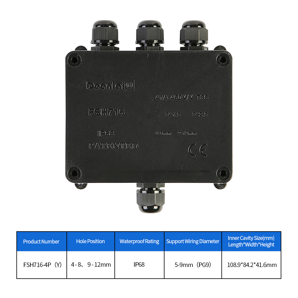 IP68 External Junction Box 4 W - Outdoor Power Cable Junction Box review and price