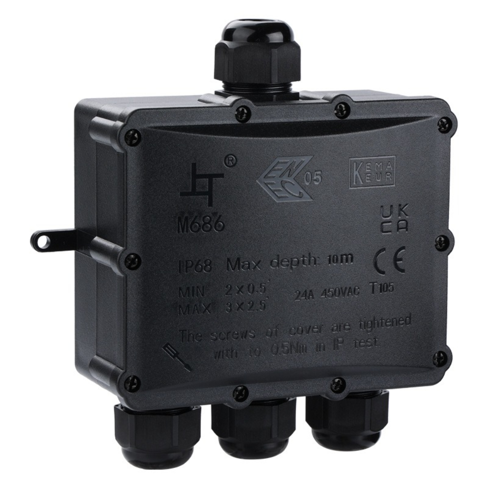 4Way 1In3Out IP68 Waterproof 4 - Outdoor Power Cable Junction Box review and price