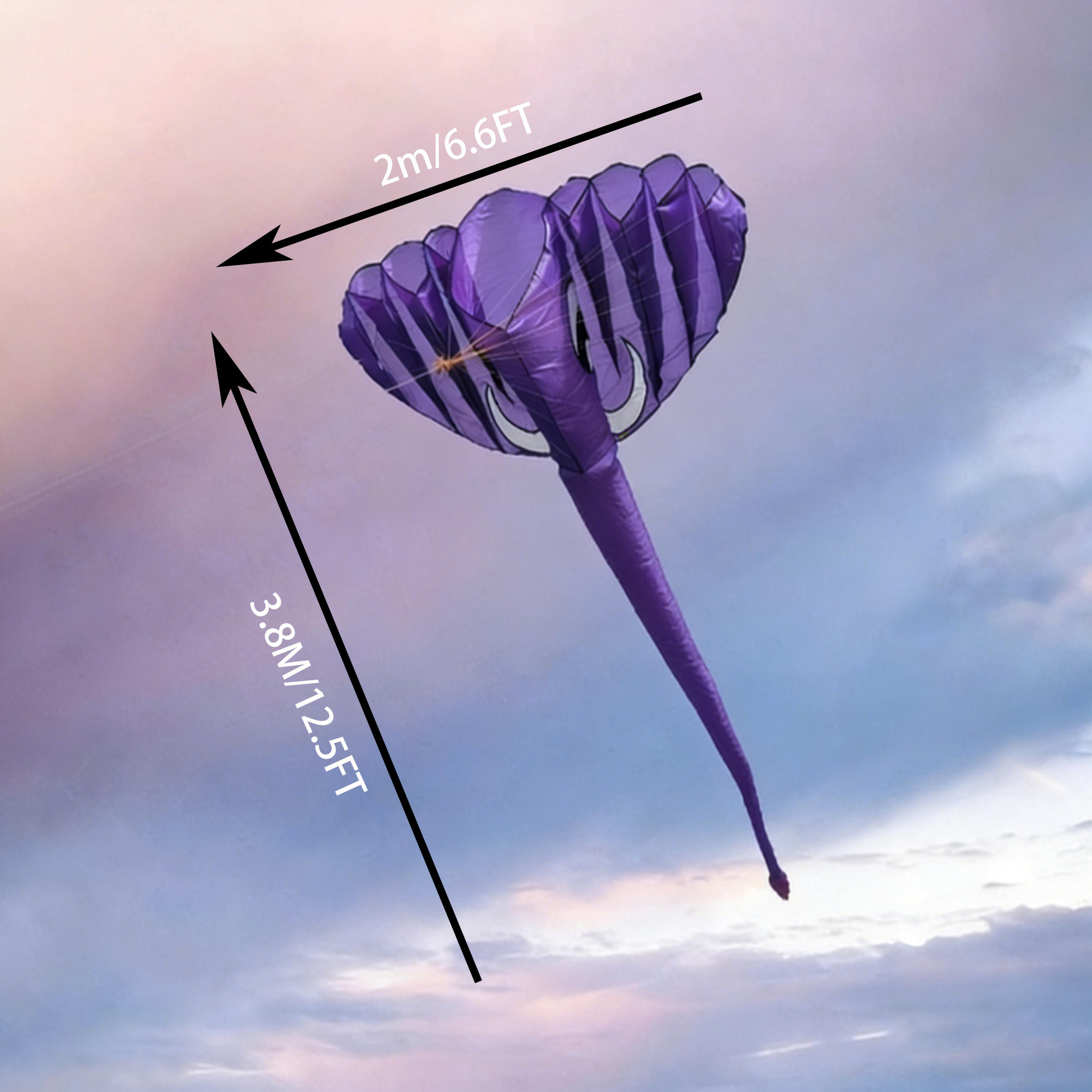 3.8M Inflatable Elephant Kite. - Outdoor Power Reel review and price