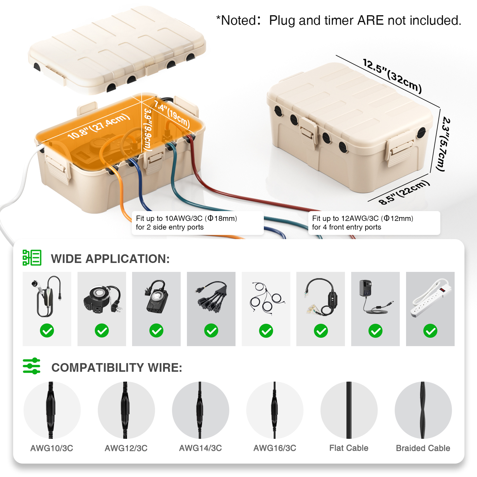 Outdoor Junction Box Large 32x - Outdoor Power Cable Junction Box review and price