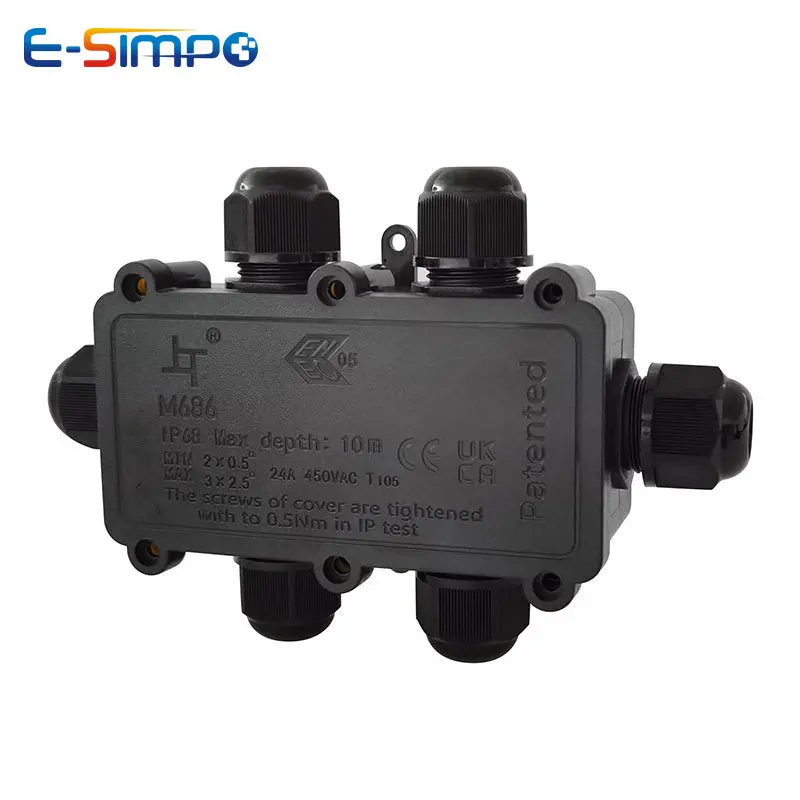 6Way 1IN5Out IP68 Underwater P - Outdoor Power Cable Junction Box review and price