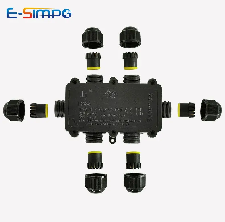 6Way 1IN5Out IP68 Underwater P - Outdoor Power Cable Junction Box review and price