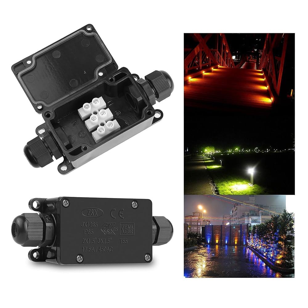 3pcs 2Way IP65 Waterproof Outd - Outdoor Power Cable Junction Box review and price